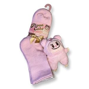 NWT Moon Cake 5 pair Sock Bundle with Bag Charm